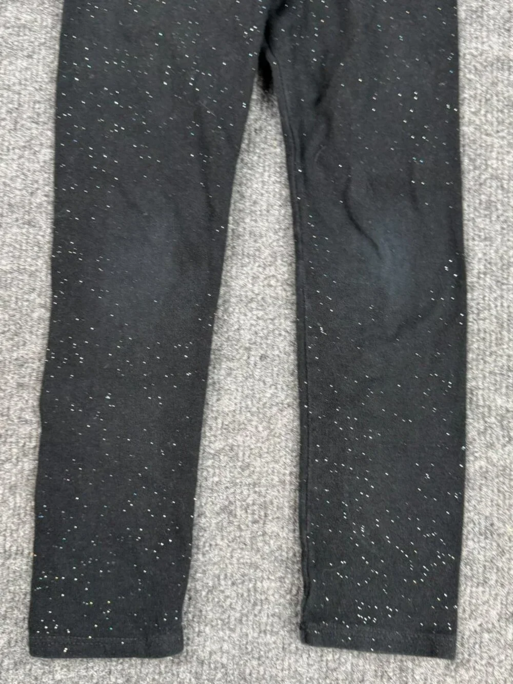 Cat & Jack Toddler Girl 4T Black Sparkle Leggings Pull On Stretch Pants RN17730